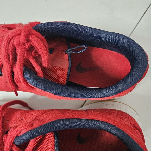 Nike Sneakers Lunar Hyperrev Low Men's 11.5 Red Obsidian Suede 802557-600 EUC - Picture 8 of 10